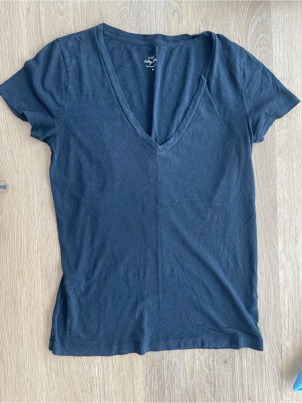 J. Crew Black V-Neck Short Sleeve Tee